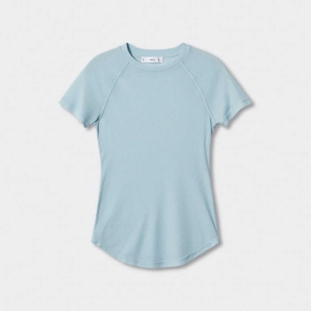 Mango Seam Detail T-shirt - Picture 1 of 8